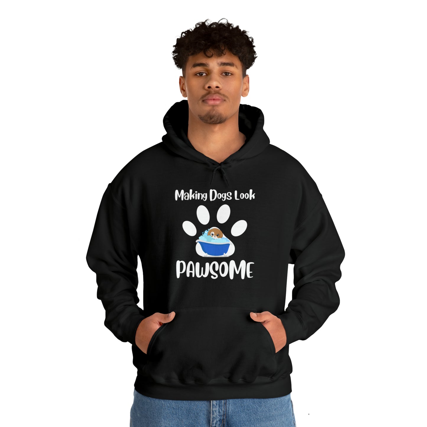 Making Dogs Look Pawsome, Dog Groomer Hoody, Unisex Heavy Blend™ Hooded Sweatshirt