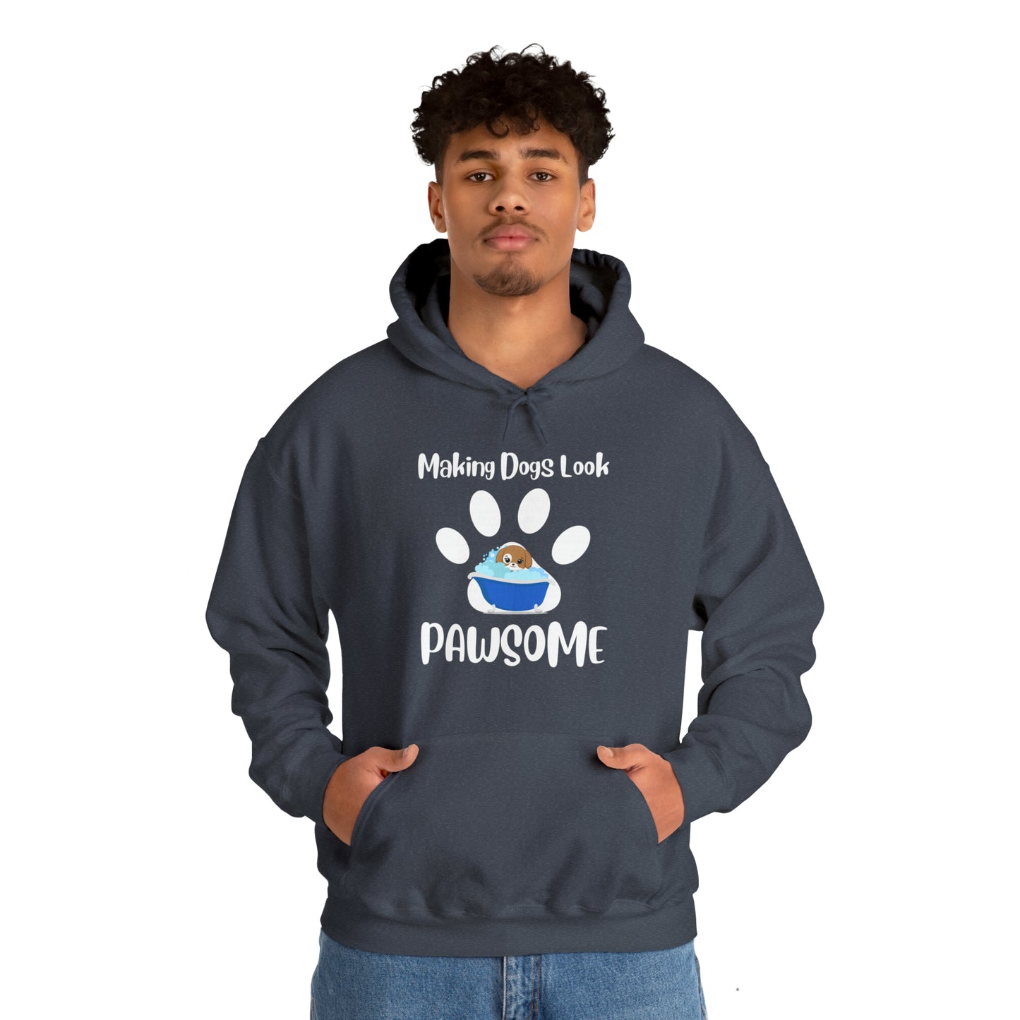 Making Dogs Look Pawsome, Dog Groomer Hoody, Unisex Heavy Blend™ Hooded Sweatshirt