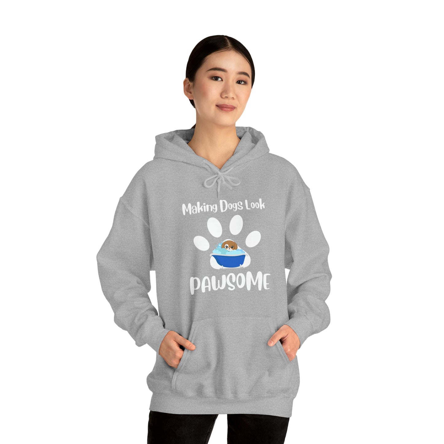 Making Dogs Look Pawsome, Dog Groomer Hoody, Unisex Heavy Blend™ Hooded Sweatshirt