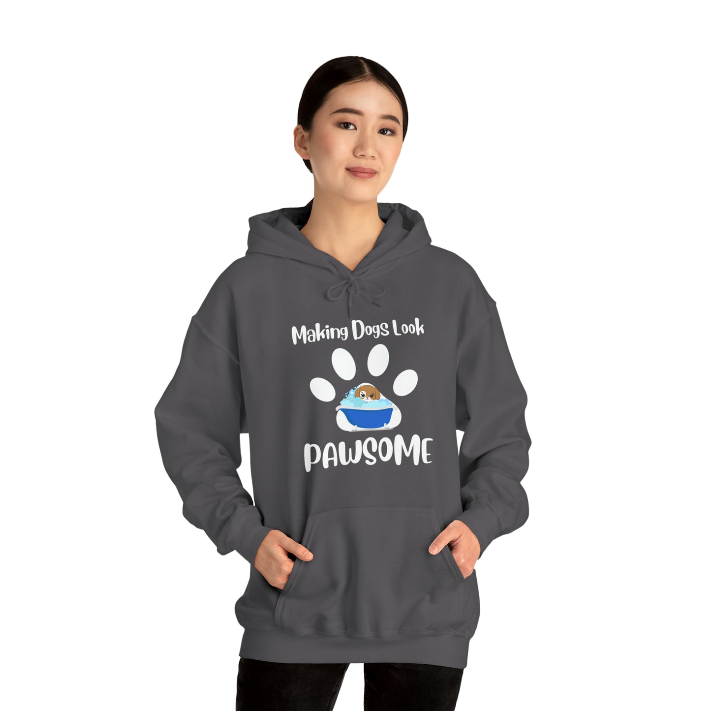 Making Dogs Look Pawsome, Dog Groomer Hoody, Unisex Heavy Blend™ Hooded Sweatshirt