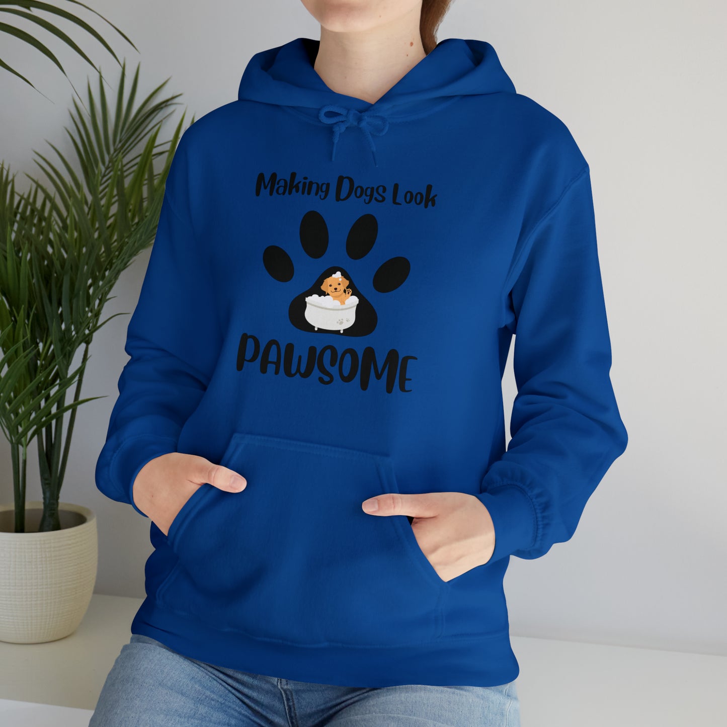 Making Dogs Look Pawsome, Dog Groomer Unisex Heavy Blend™ Hooded Sweatshirt