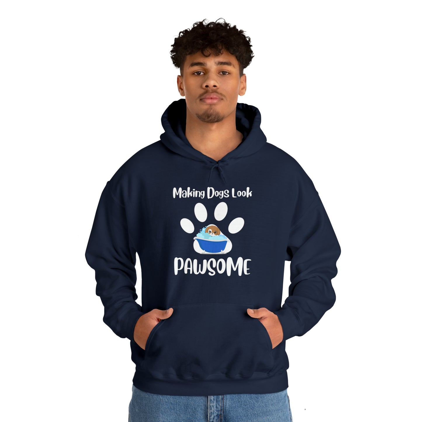 Making Dogs Look Pawsome, Dog Groomer Hoody, Unisex Heavy Blend™ Hooded Sweatshirt