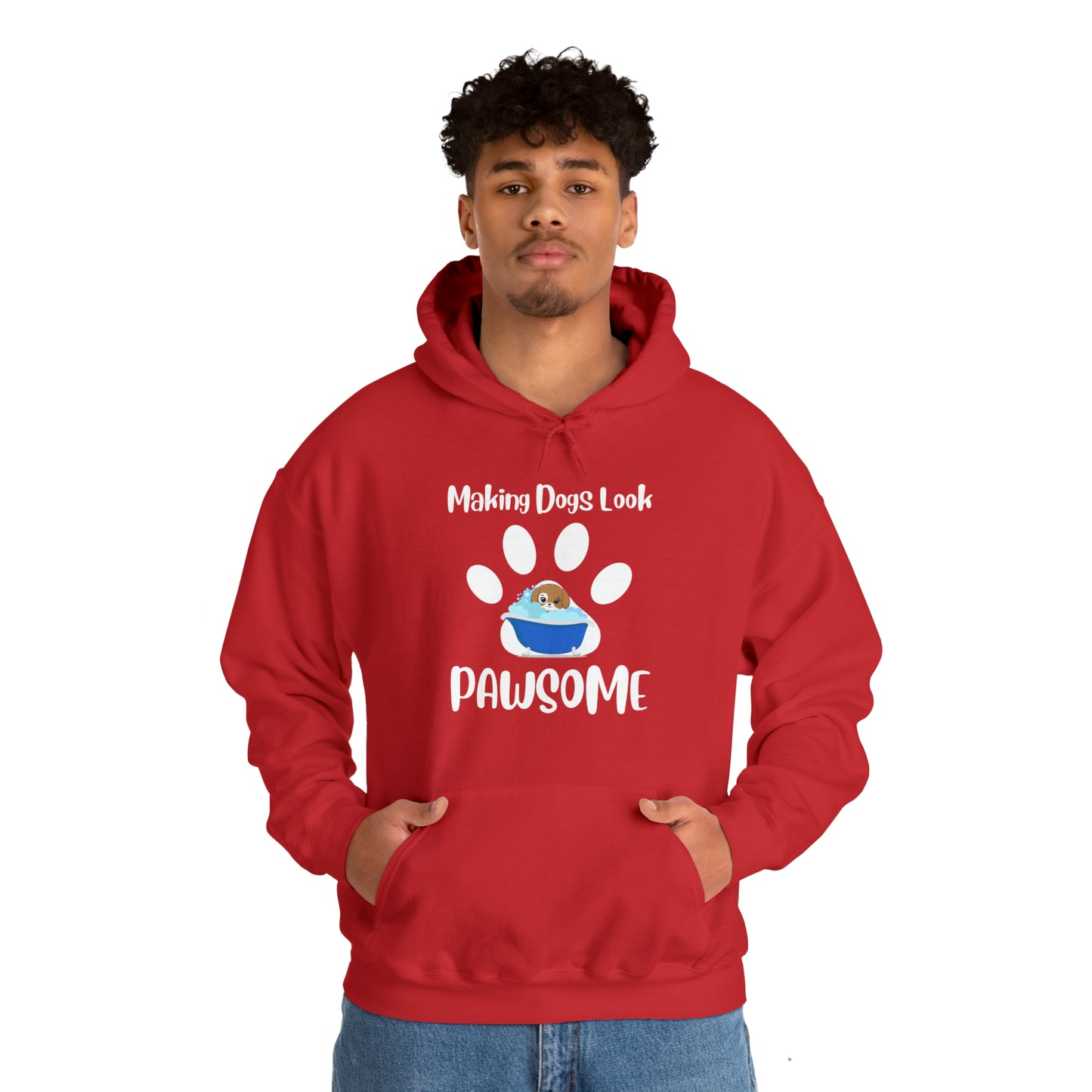 Making Dogs Look Pawsome, Dog Groomer Hoody, Unisex Heavy Blend™ Hooded Sweatshirt