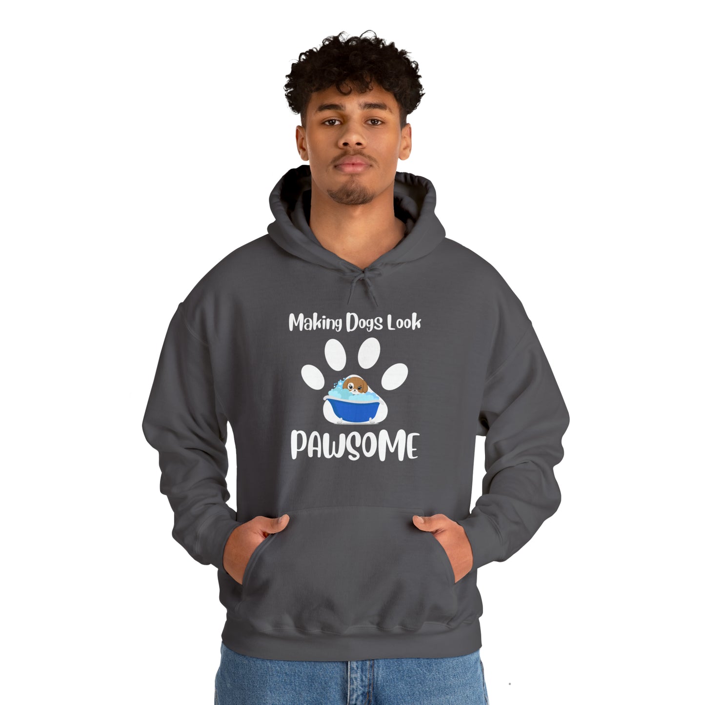 Making Dogs Look Pawsome, Dog Groomer Hoody, Unisex Heavy Blend™ Hooded Sweatshirt