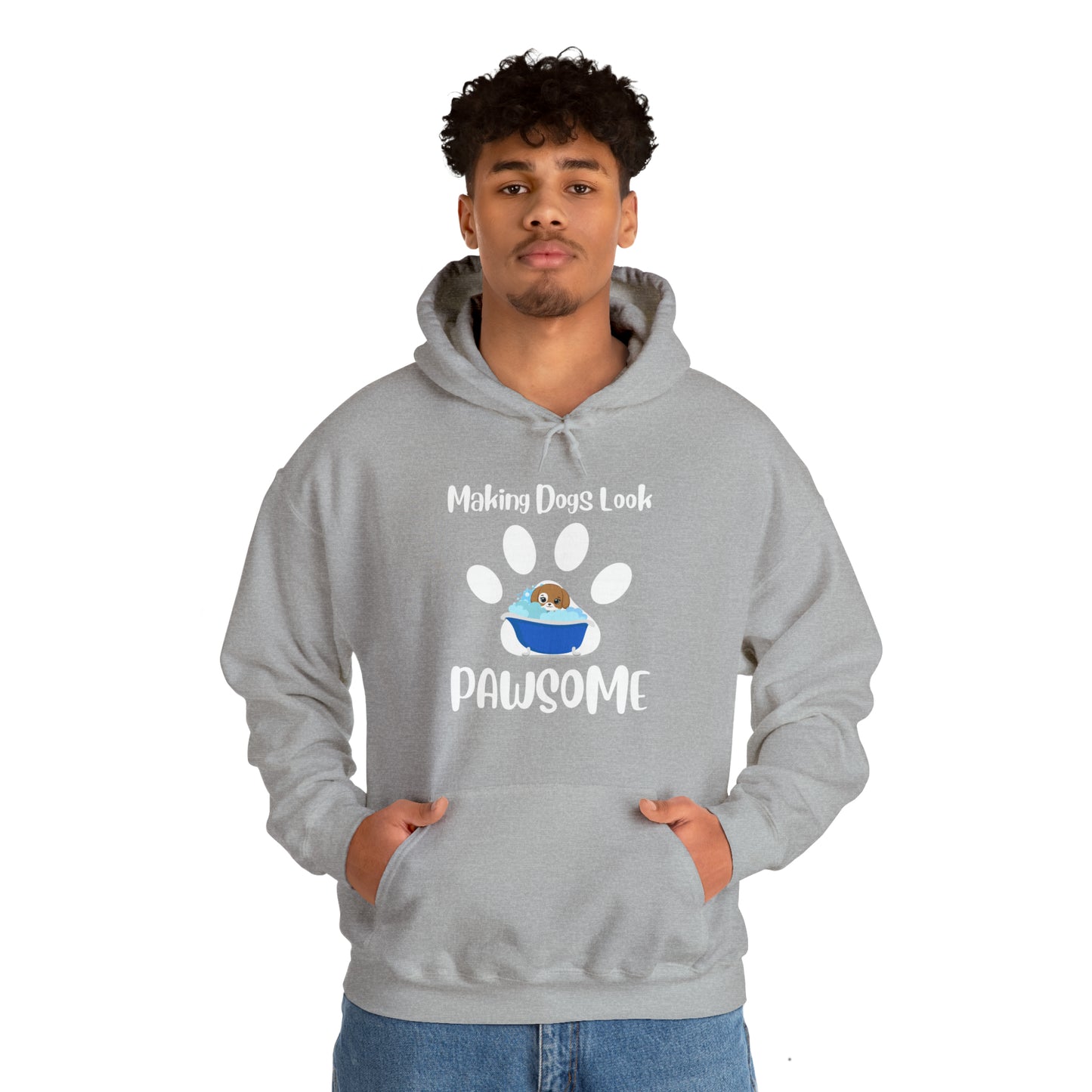 Making Dogs Look Pawsome, Dog Groomer Hoody, Unisex Heavy Blend™ Hooded Sweatshirt