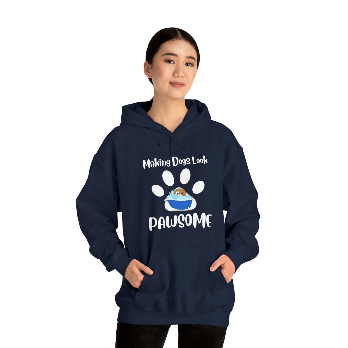 Making Dogs Look Pawsome, Dog Groomer Hoody, Unisex Heavy Blend™ Hooded Sweatshirt