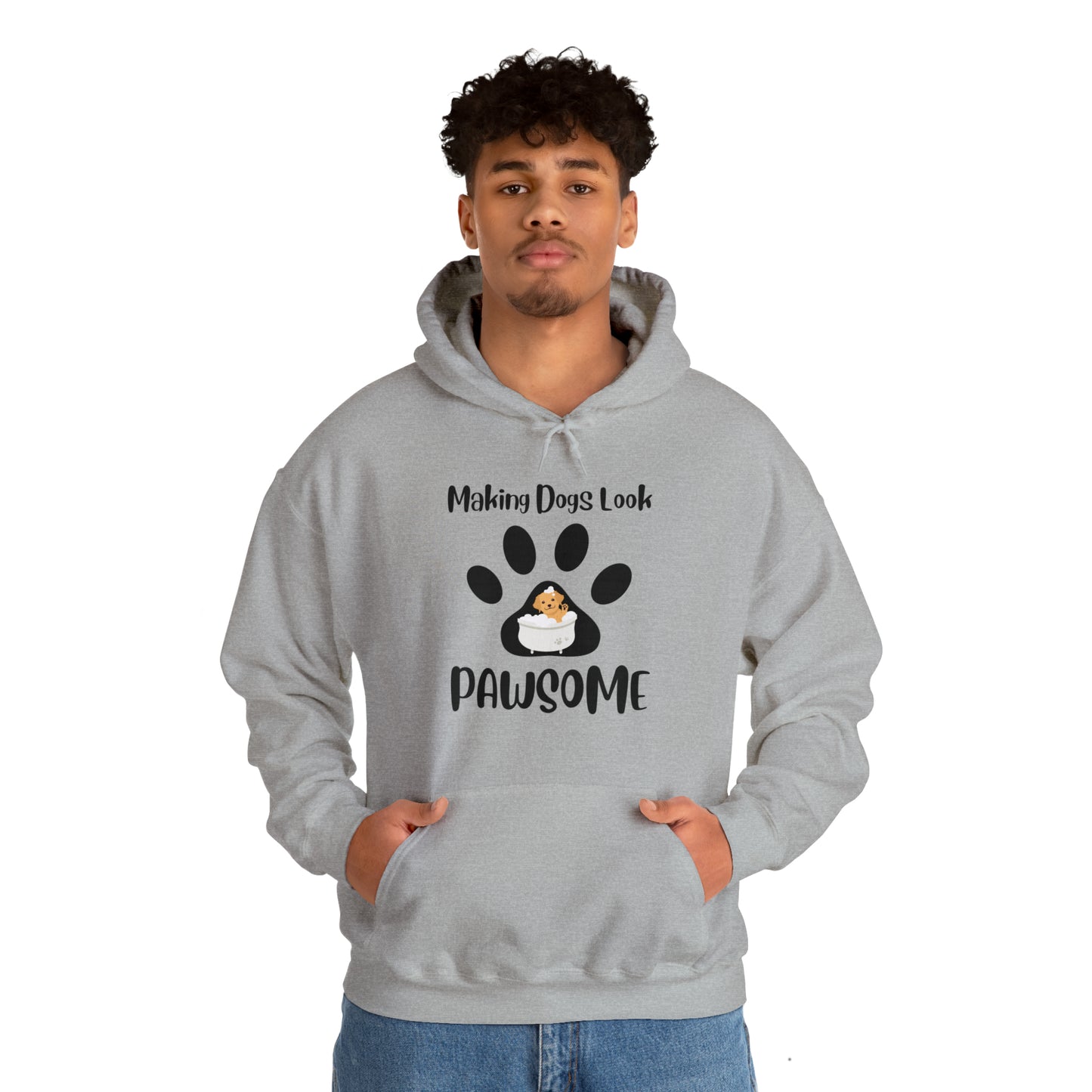 Making Dogs Look Pawsome, Dog Groomer Unisex Heavy Blend™ Hooded Sweatshirt