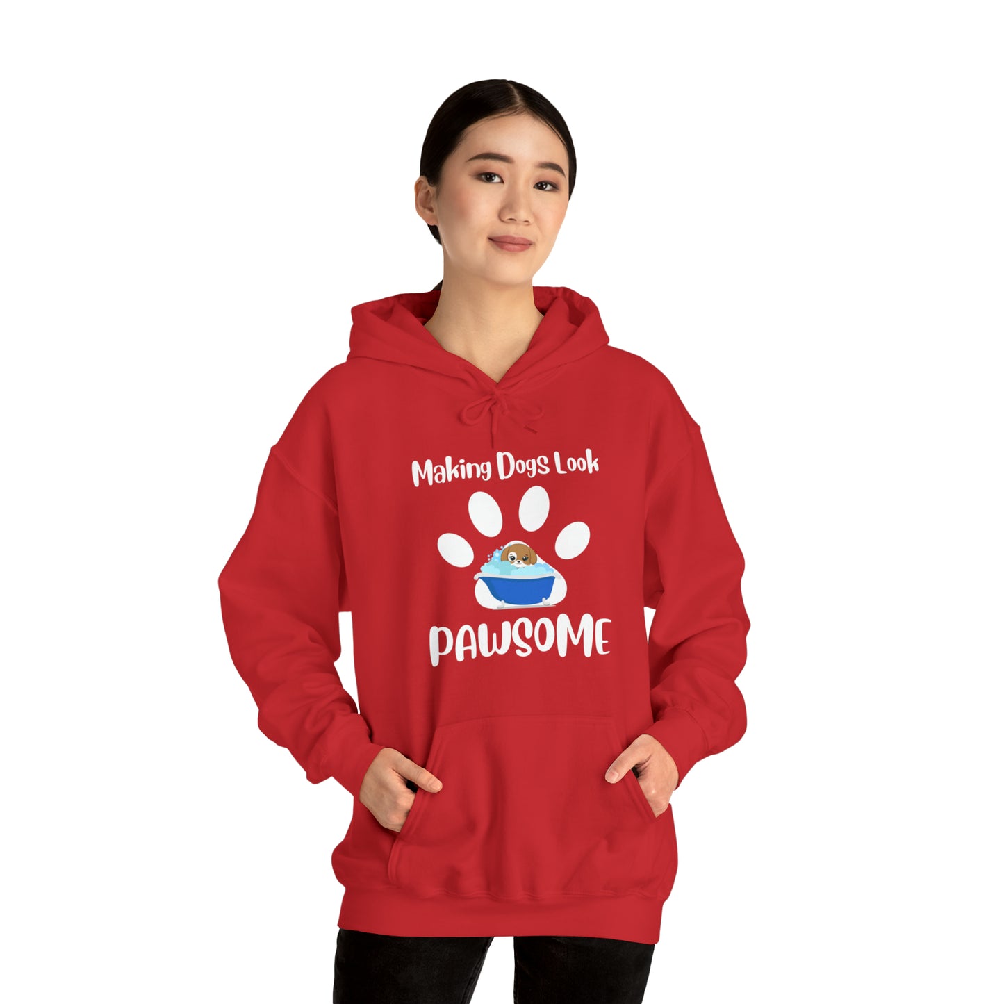 Making Dogs Look Pawsome, Dog Groomer Hoody, Unisex Heavy Blend™ Hooded Sweatshirt