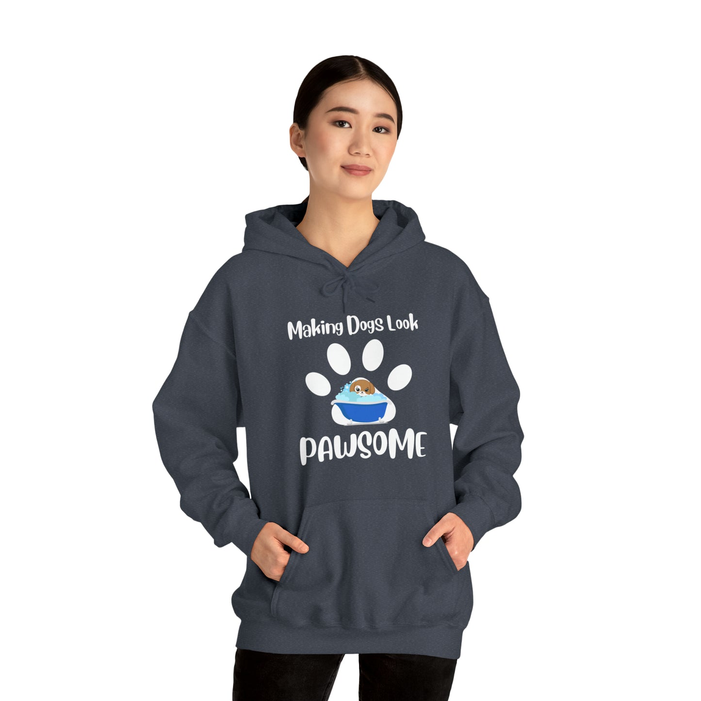 Making Dogs Look Pawsome, Dog Groomer Hoody, Unisex Heavy Blend™ Hooded Sweatshirt