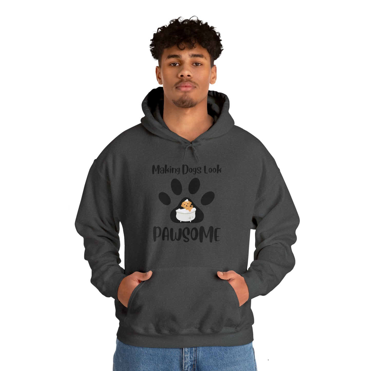 Making Dogs Look Pawsome, Dog Groomer Unisex Heavy Blend™ Hooded Sweatshirt