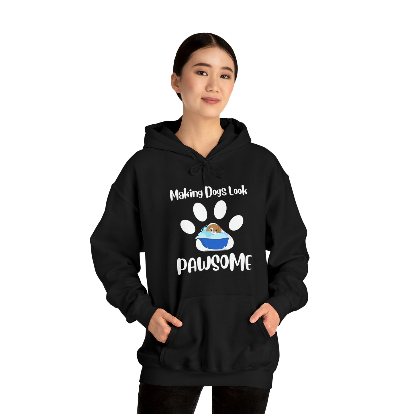 Making Dogs Look Pawsome, Dog Groomer Hoody, Unisex Heavy Blend™ Hooded Sweatshirt