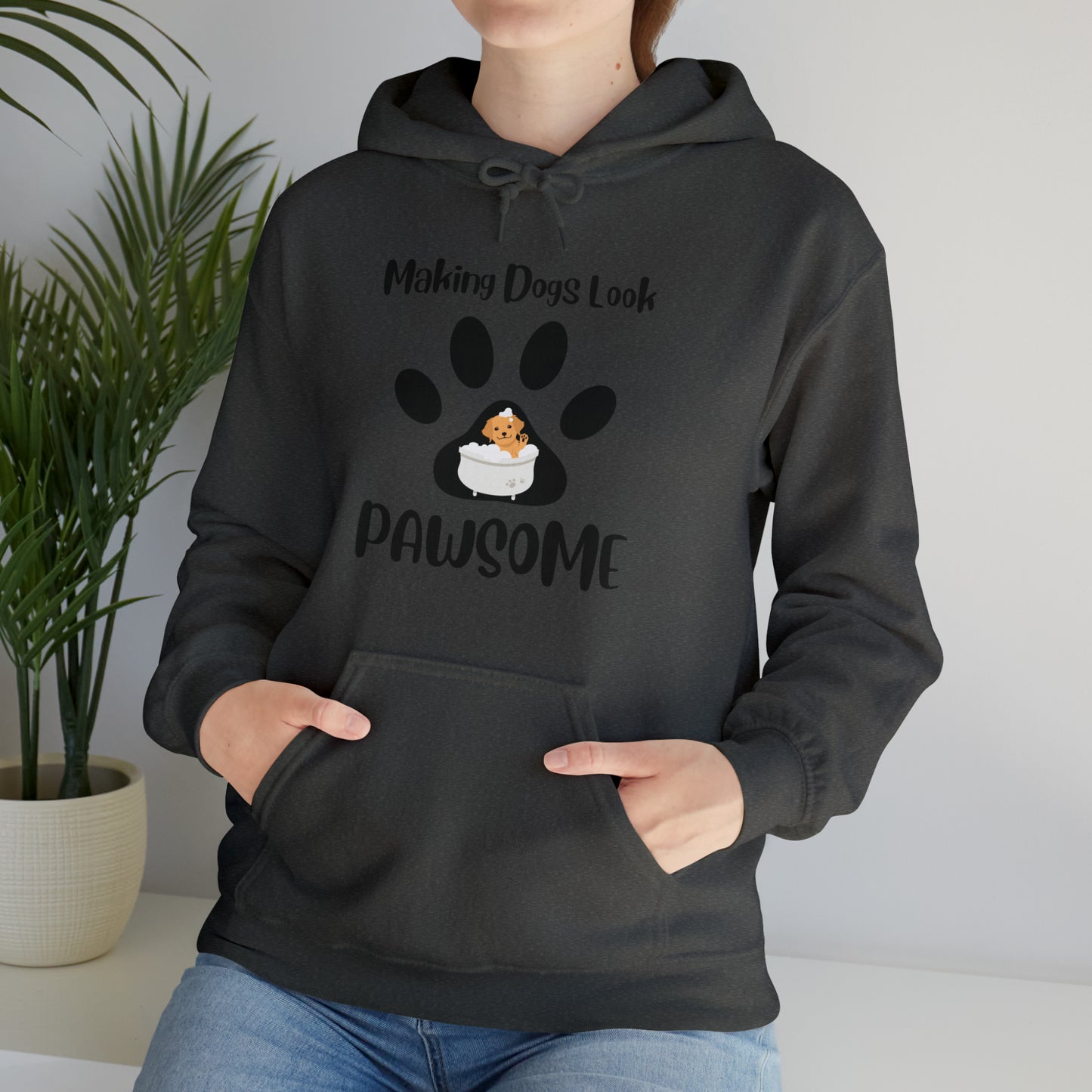 Making Dogs Look Pawsome, Dog Groomer Unisex Heavy Blend™ Hooded Sweatshirt